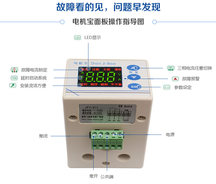 大功率電機保護器操作指導圖